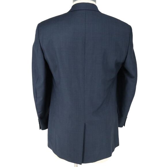 John W Nordstrom Sport Coat Mens 44R Blue Plaid Jacket Wool Reda Super 120s - Picture 2 of 16